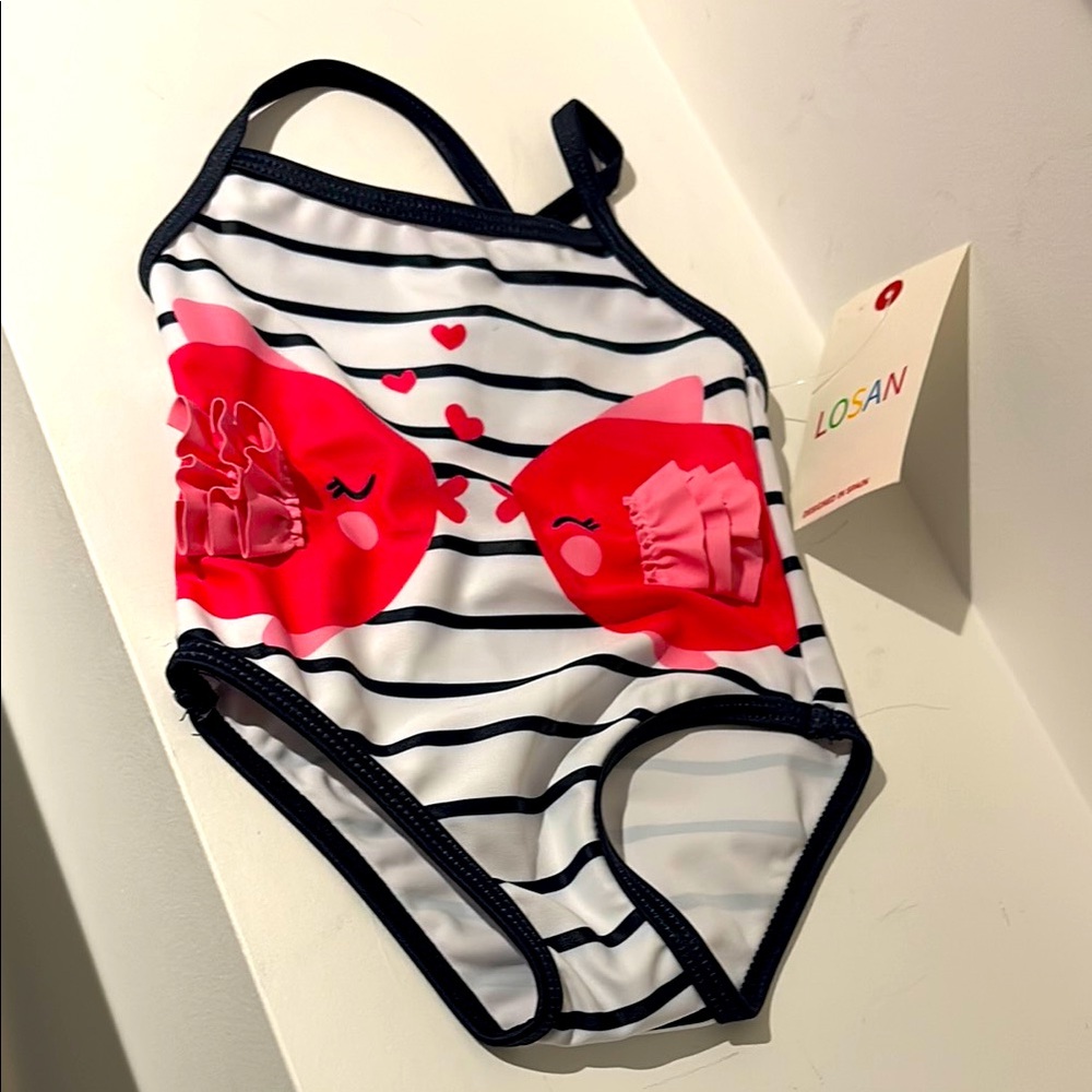 Cute Baby Girl’s Bubblegum Pink Swimsuit. NWT.